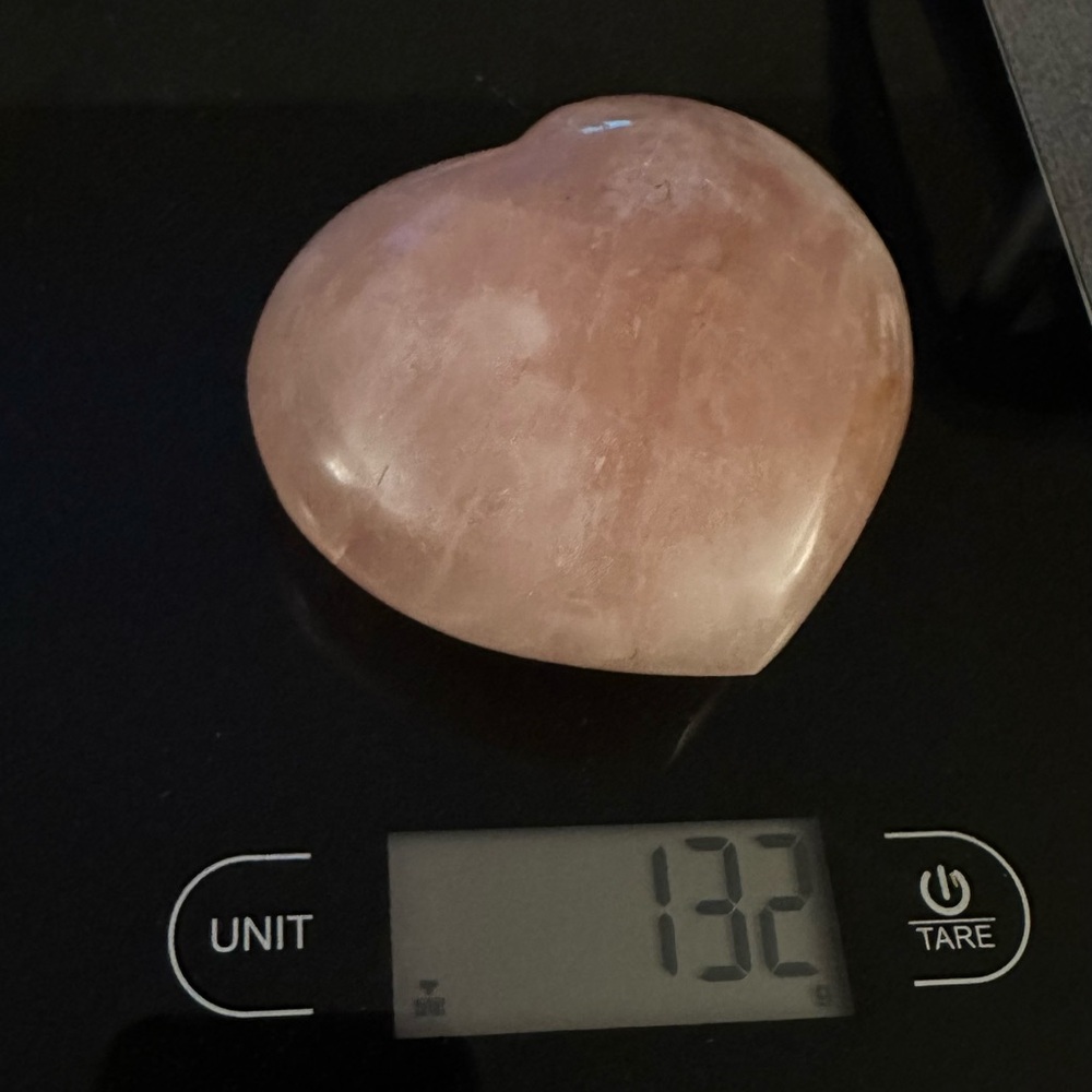 Rose Quartz Heart Crystal - Picture 8 of 9